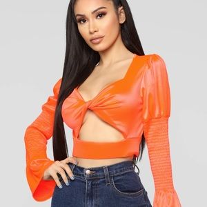 Orange fashion Nova top